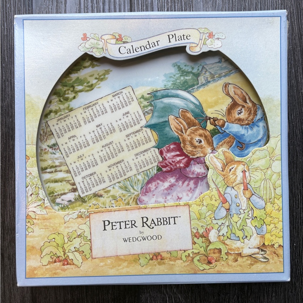 🩵Vintage Wedgwood Peter Rabbit Calendar Collector Plate NIB 2000 Made in England - Picture 3 of 12